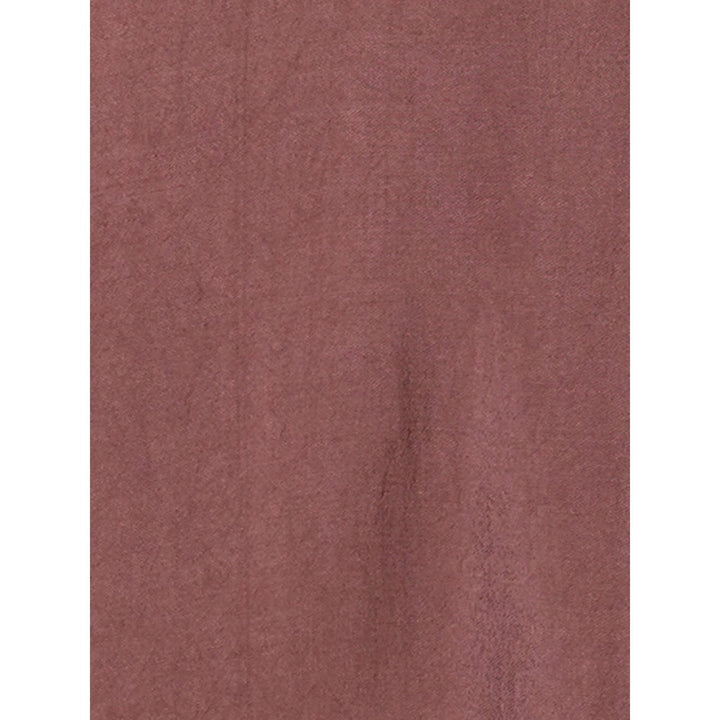 FASHOR Solid Resham & Zari Embroidered Kurta - Mauve