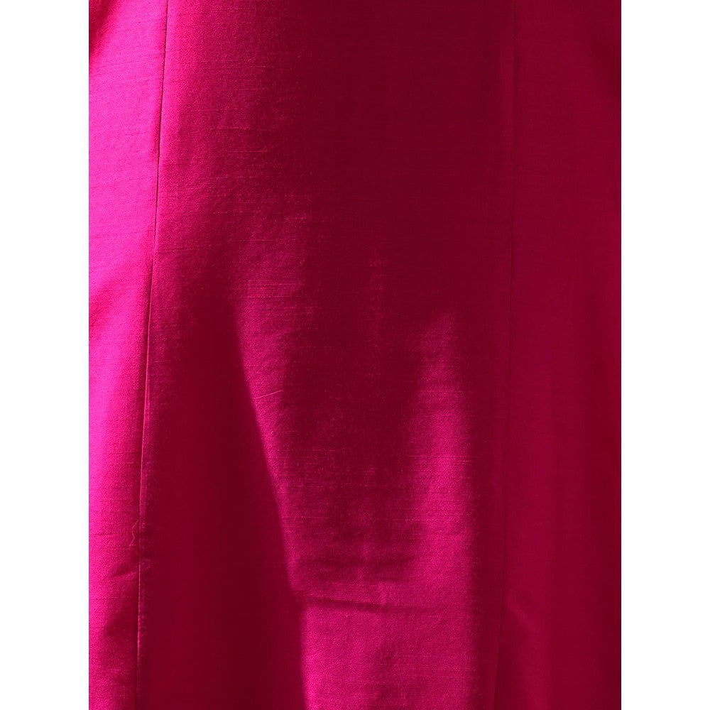 FASHOR Sequin Embroidered Panelled Kurta - Pink