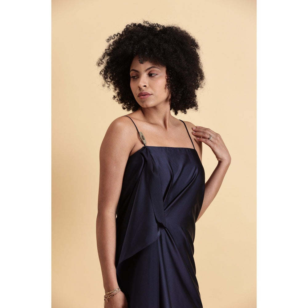 Fawn 24 Navy Blue Deep Sea Mini Dress