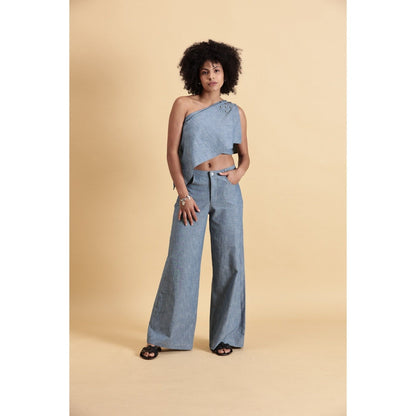 Fawn 24 Blue Skyline Flares Pant