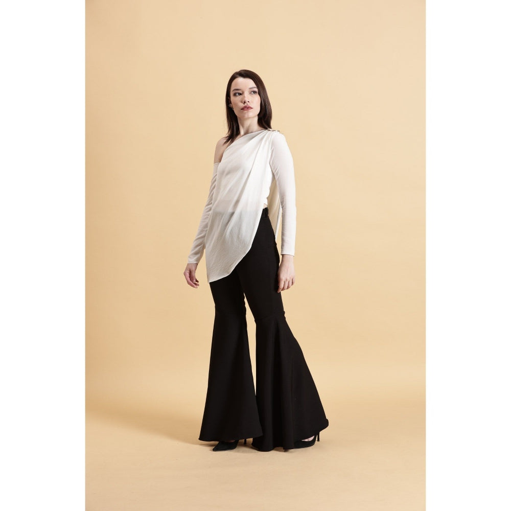 Fawn 24 White Georgette Mist Top