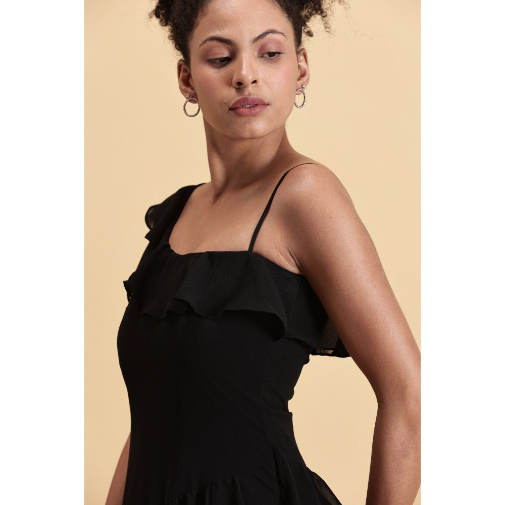 Fawn 24 Black Ruffle Noir Dress