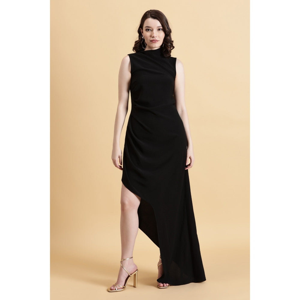 Fawn 24 Black Cherry Noir Asymmetry Dress