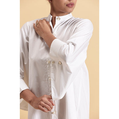 Fawn 24 White Poplin Pure Mini Dress