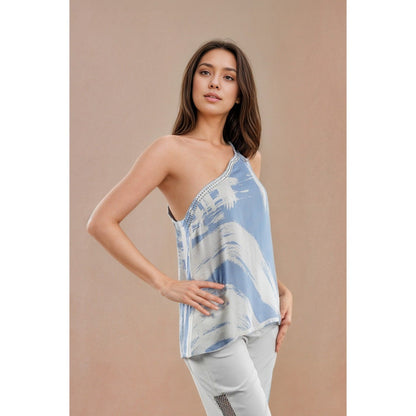 Fawn 24 Blue Cloudscape Top