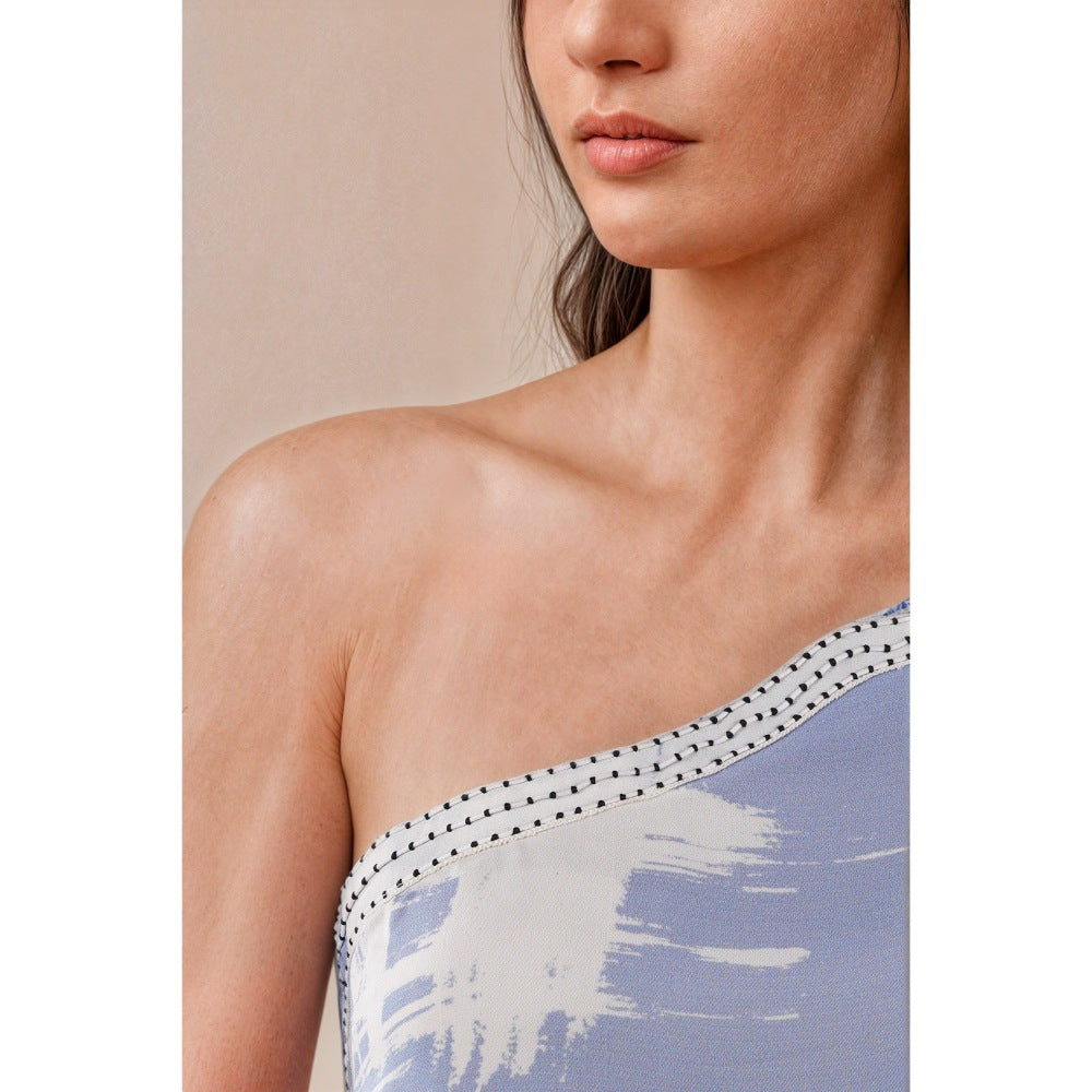 Fawn 24 Blue Cloudscape Top