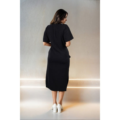 Fawn 24 Black Ruched Dress