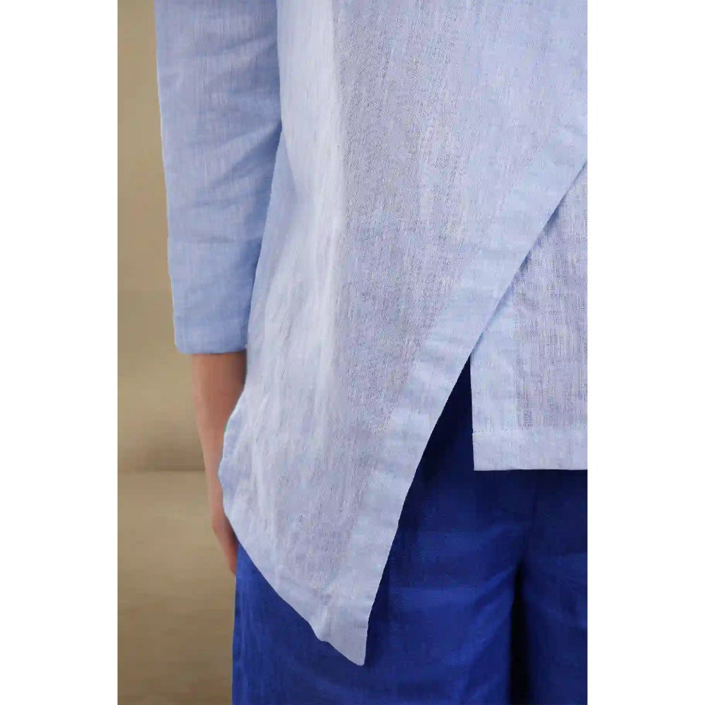 Fawn 24 Blue Ocean Mist Linen Shirt