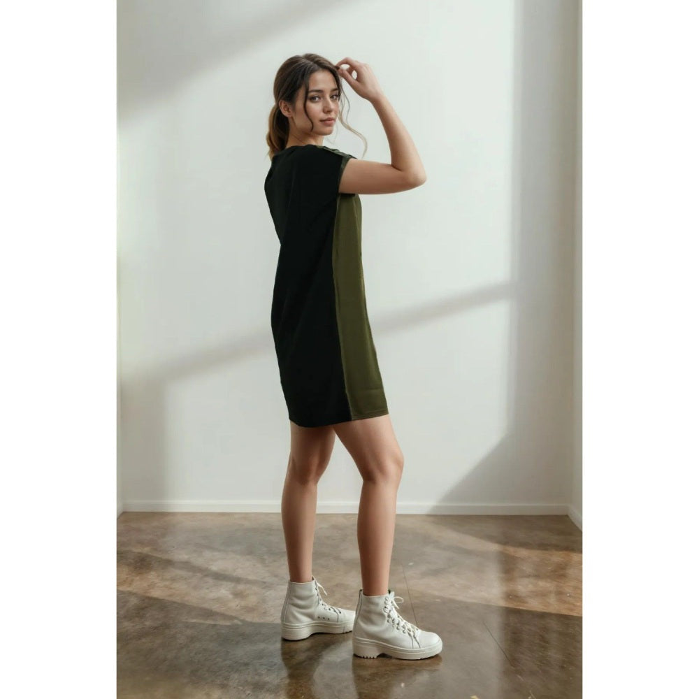 Fawn 24 Green Block Palette Mini Dress