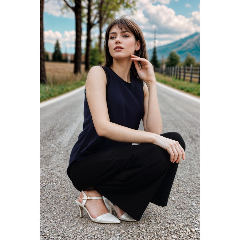 Fawn 24 Angled Navy Blue Top