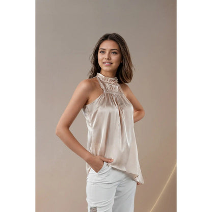 Fawn 24 Beige Champagne Sheen Top