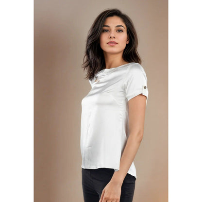 Fawn 24 Ivory Satin Top