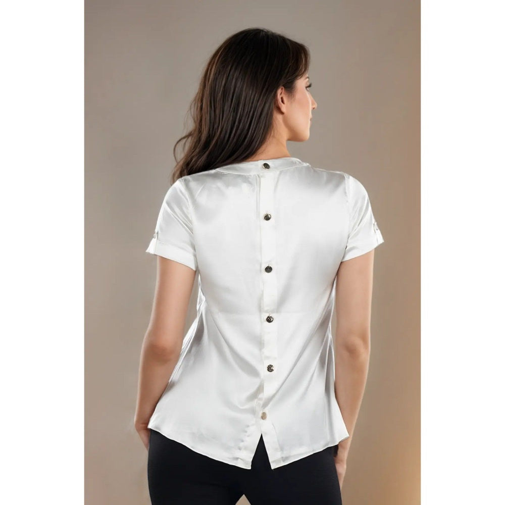 Fawn 24 Ivory Satin Top