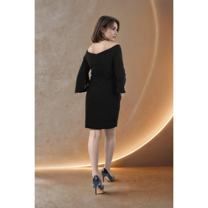 Fawn 24 Black Fluted Mini Dress