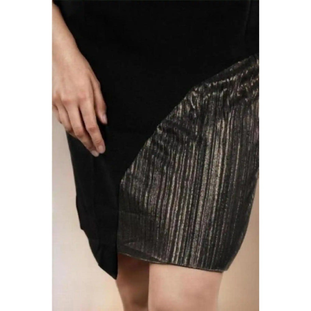 Fawn 24 Black Fluted Mini Dress