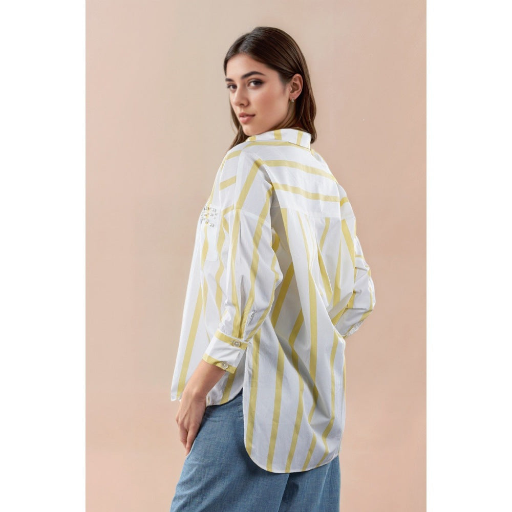 Fawn 24 Yellow Buttercup Striped Shirt