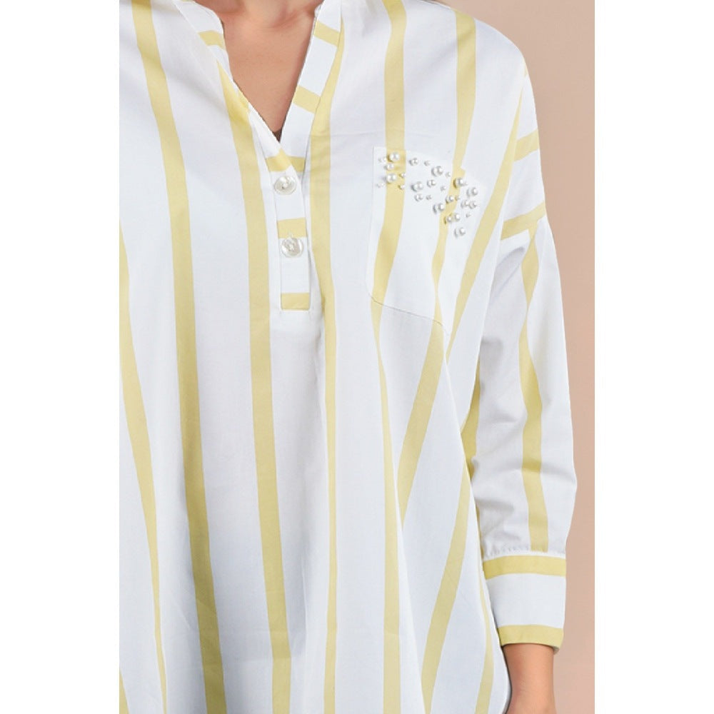 Fawn 24 Yellow Buttercup Striped Shirt