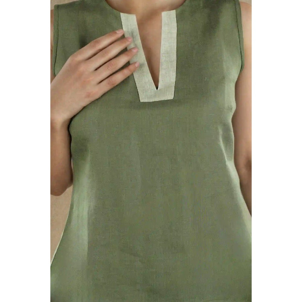 Fawn 24 Olive Angled Top