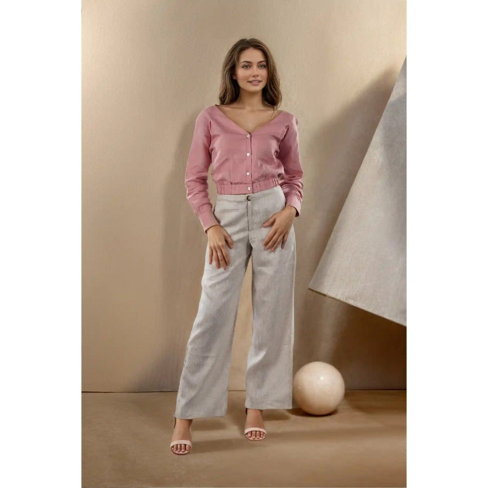 Fawn 24 Ruched Mauve Shirt