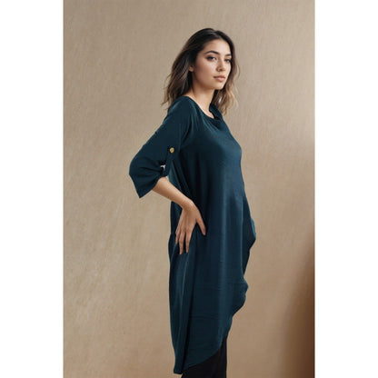 Fawn 24 Teal Peacock Angle Top