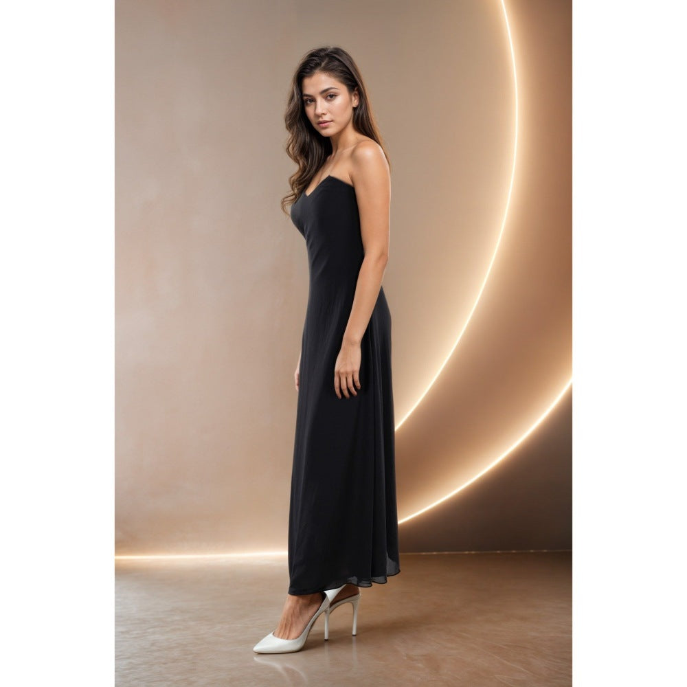 Fawn 24 Black Plunge Dress