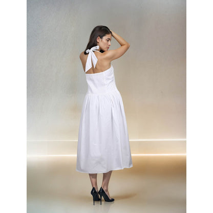 Fawn 24 White Poplin Swing Dress