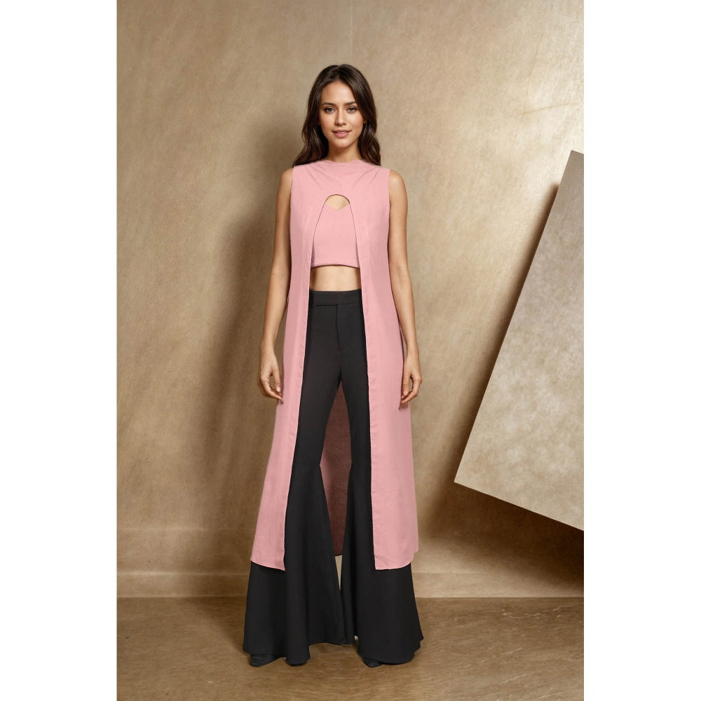 Fawn 24 Pink Blush Split Tunic Top