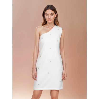 Fawn 24 White Dove Eyelet Mini Dress