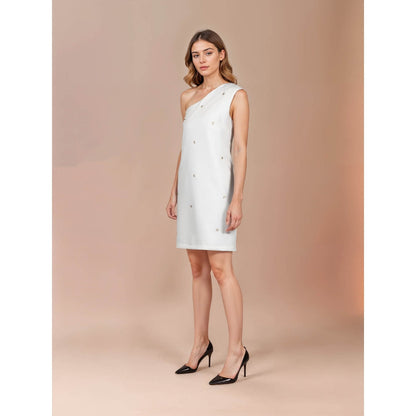 Fawn 24 White Dove Eyelet Mini Dress