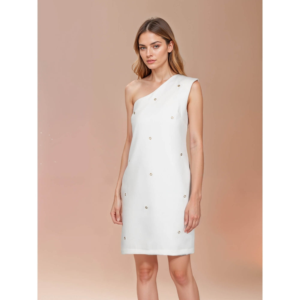 Fawn 24 White Dove Eyelet Mini Dress