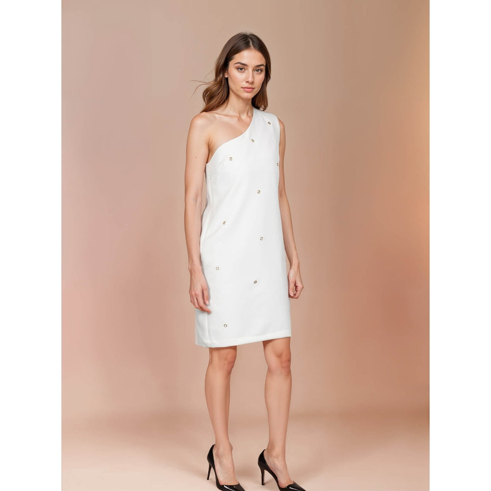Fawn 24 White Dove Eyelet Mini Dress