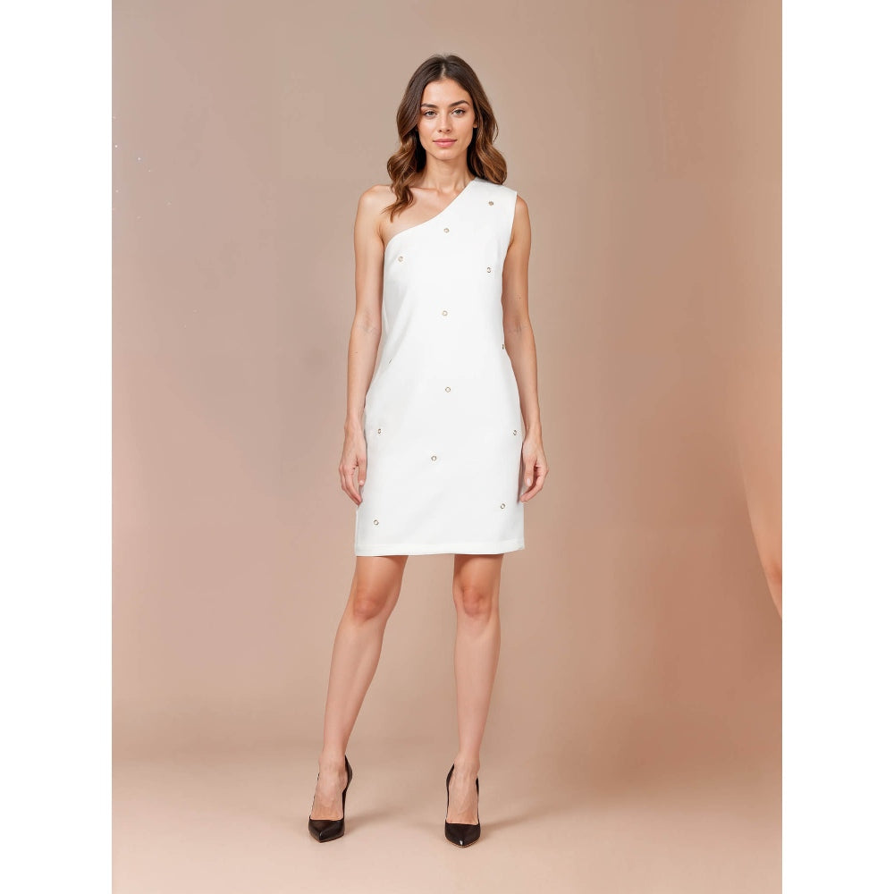Fawn 24 White Dove Eyelet Mini Dress