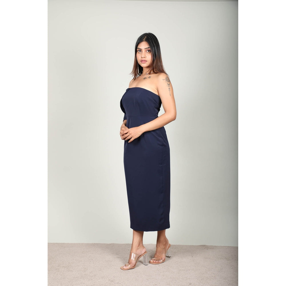 Fawn 24 Tube Dress - Navy Blue