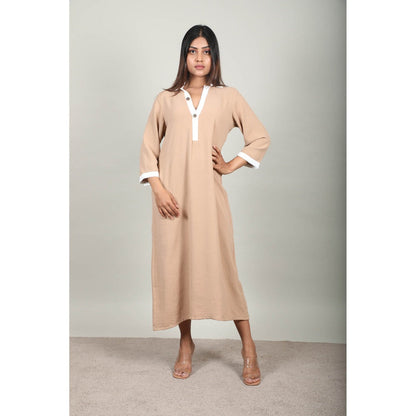 Fawn 24 Caramel Shirt Dress - Beige