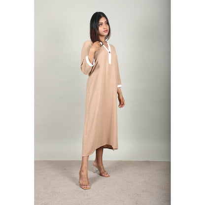 Fawn 24 Caramel Shirt Dress - Beige