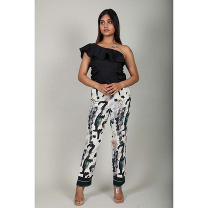 Fawn 24 Black Ruched Corset Top