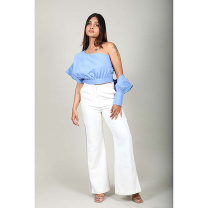 Fawn 24 Blue Crop Top