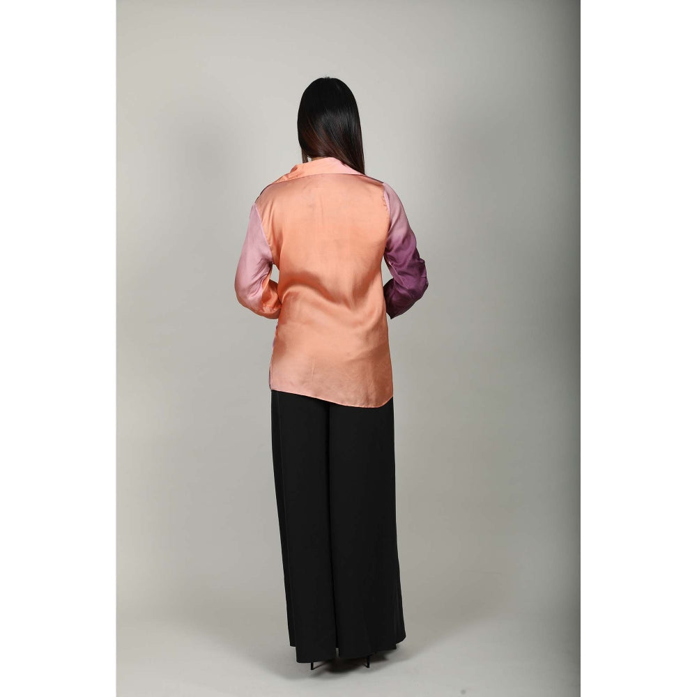 Fawn 24 Multi-Colour Ombre Satin Shirt