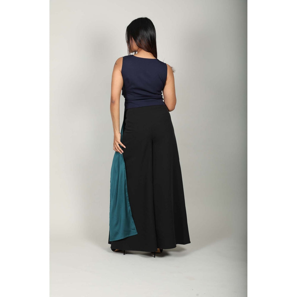 Fawn 24 Blue Satin Scissor Top