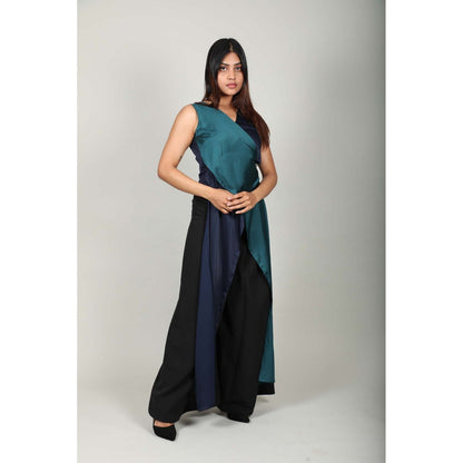 Fawn 24 Blue Satin Scissor Top