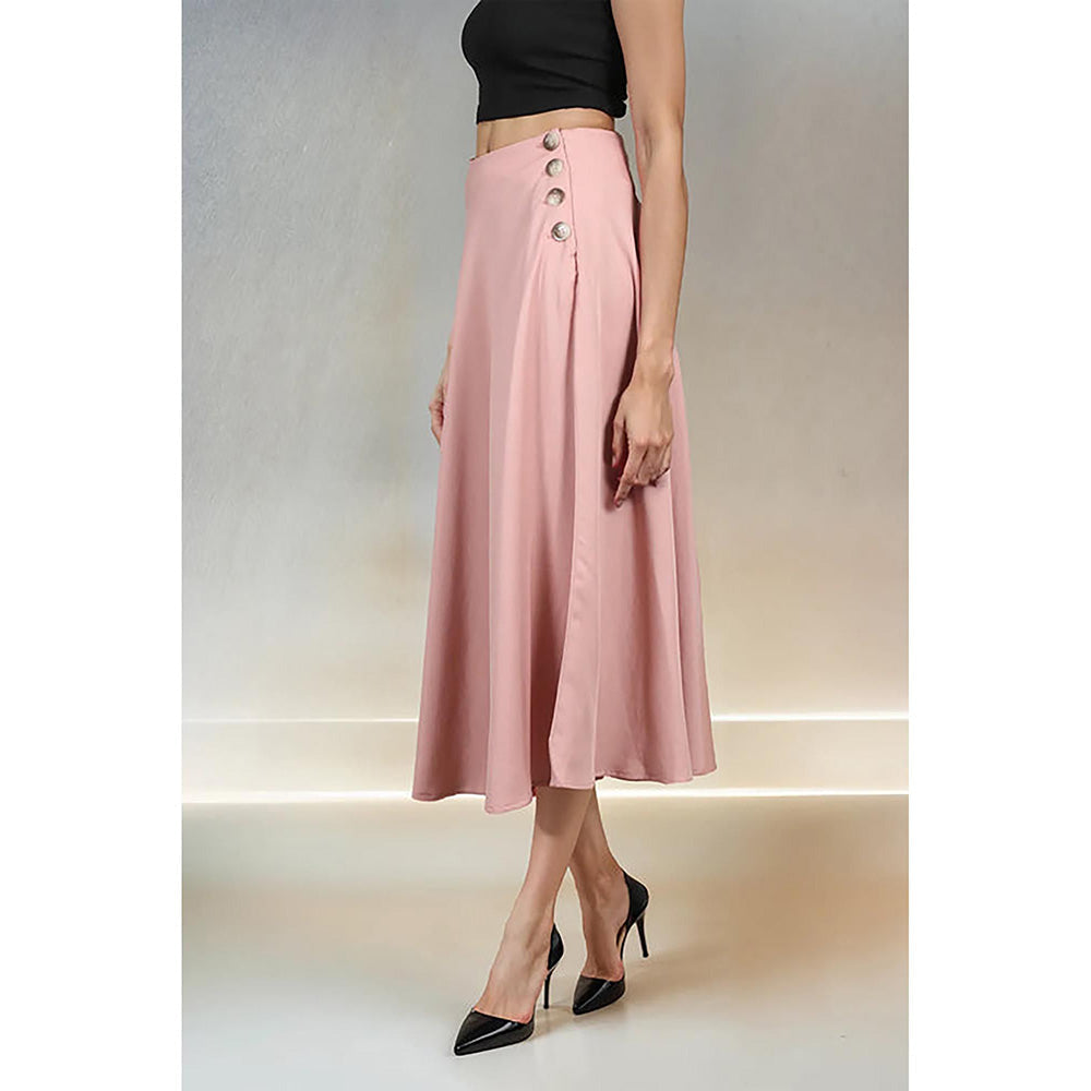 Fawn 24 Blush Bias Midi Skirt