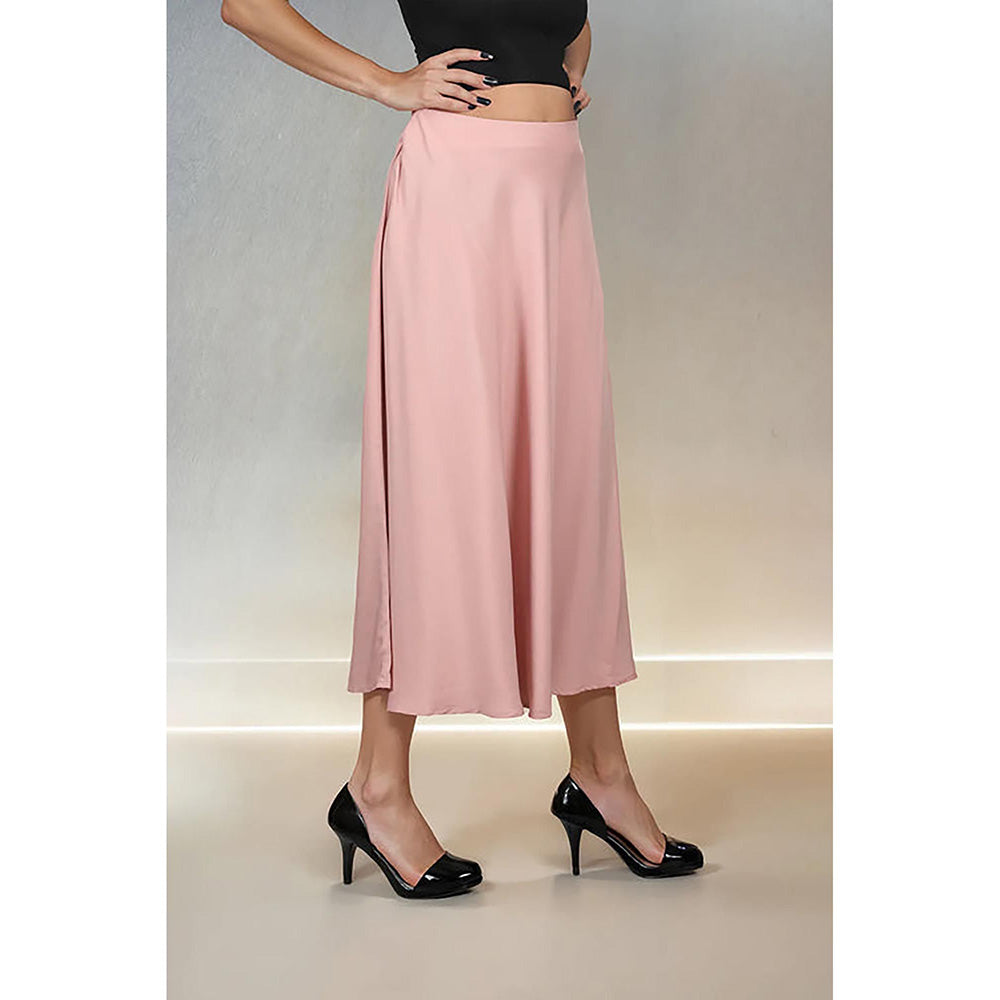 Fawn 24 Blush Bias Midi Skirt