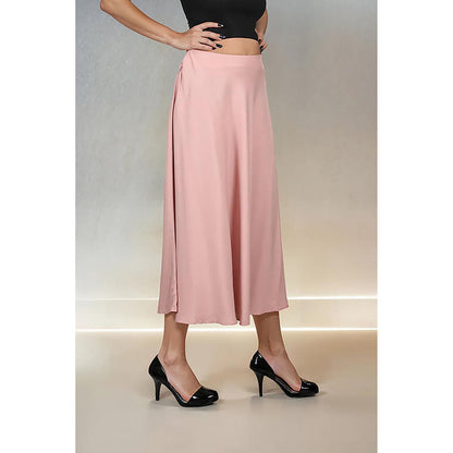 Fawn 24 Blush Bias Midi Skirt
