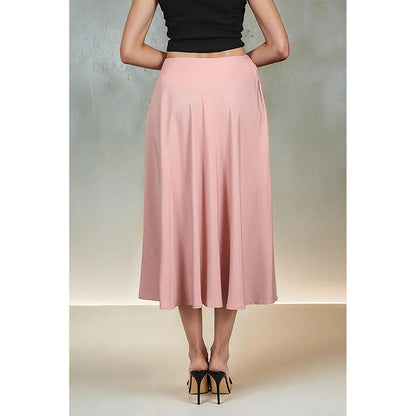 Fawn 24 Blush Bias Midi Skirt