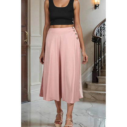 Fawn 24 Blush Bias Midi Skirt