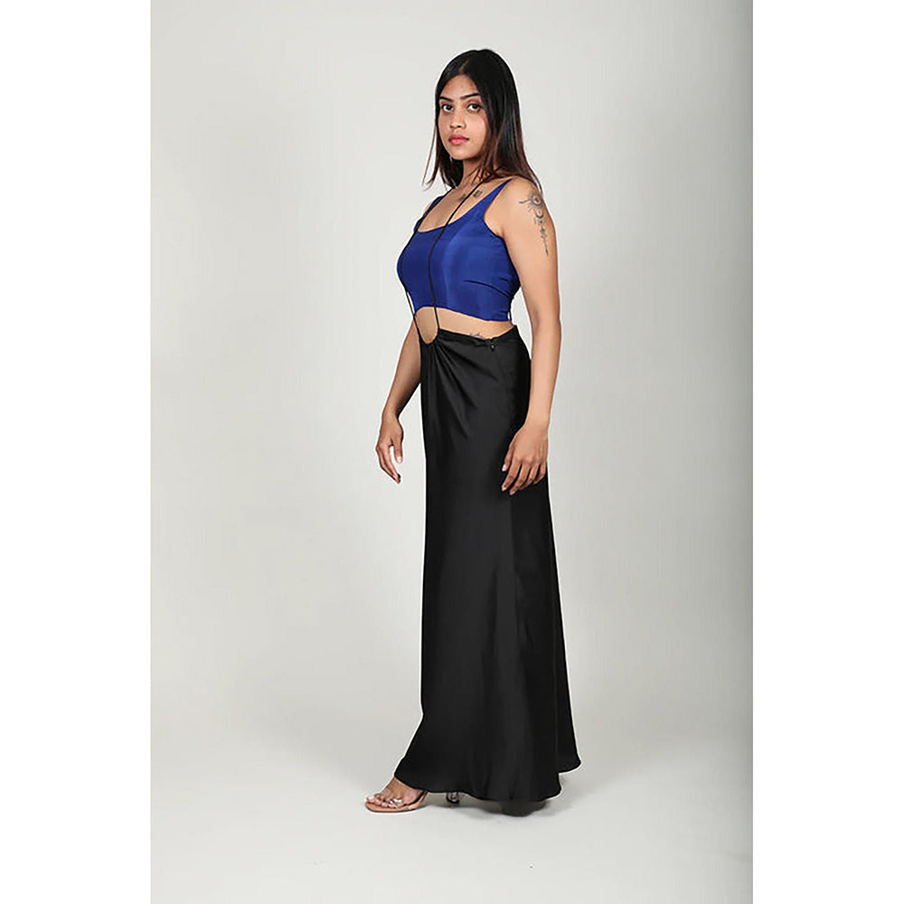 Fawn 24 Black Satin Maxi Skirt