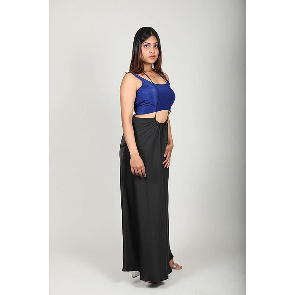 Fawn 24 Black Satin Maxi Skirt