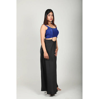 Fawn 24 Black Satin Maxi Skirt