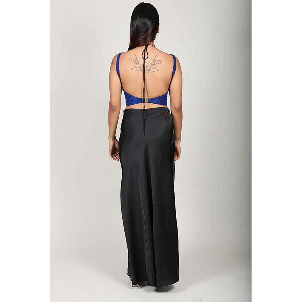 Fawn 24 Black Satin Maxi Skirt