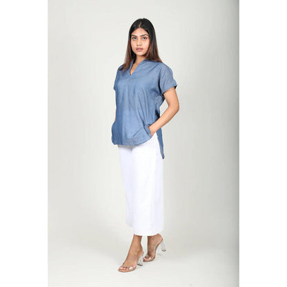 Fawn 24 Denim Collar Top
